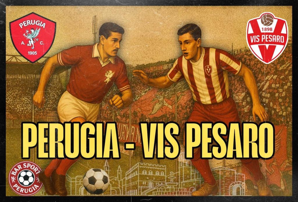 Perugia vs Vis Pesaro manifesto vintage
