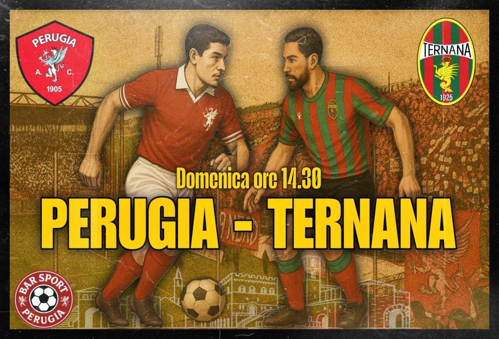 Perugia vs Ternana manifesto vintage