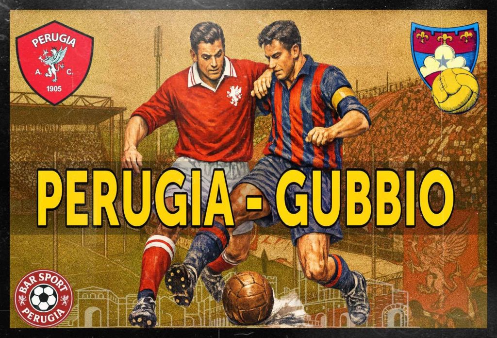 Perugia - Gubbio manifesto vintage Bar Sport Perugia