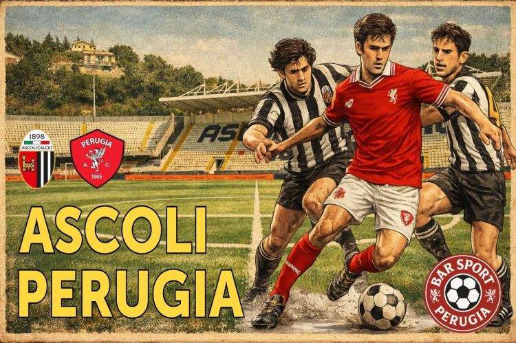 Ascoli-Perugia manifesto vintage